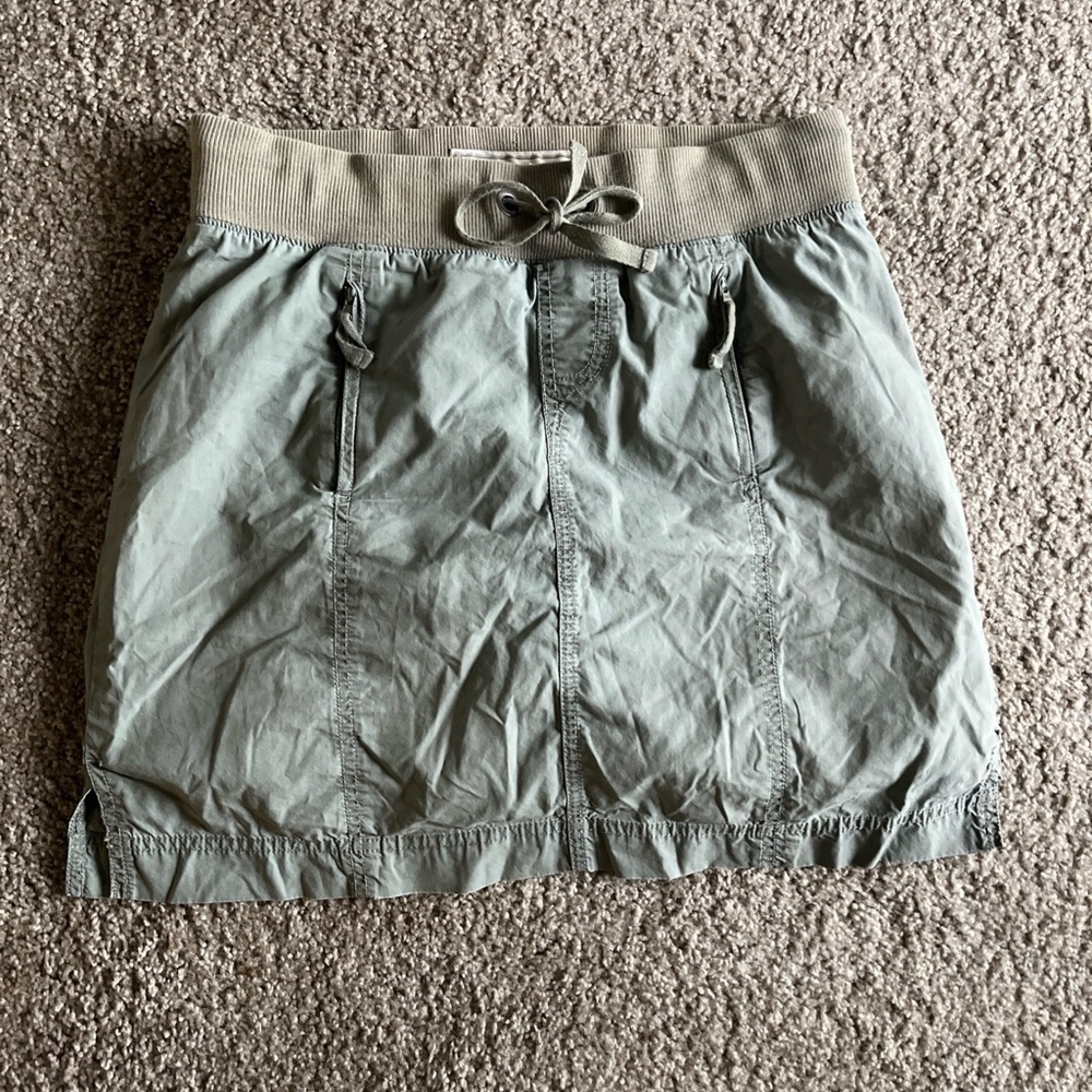 Merona Poplin Skort Women's Size Xs - Khaki Tan Cotton Stretch Shorts Lining